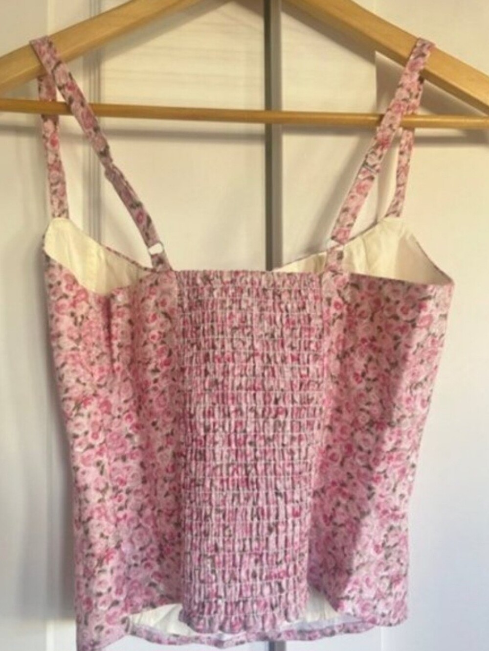 Reformation Hattie Linen Top in Rosin Pink Floral | size 4 -- Worn Once - Picture 8 of 10